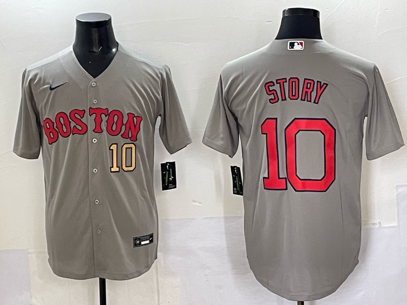 Men Boston Red Sox #10 Story grey 2025 Nike MLB Jersey 03->boston red sox->MLB Jersey
